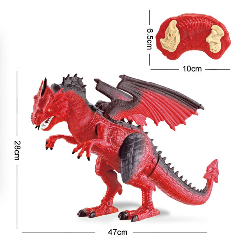 Remote Control T-Rex Dinosaur Dragon Walking Fire Breathing Toy Gift 2