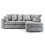 Furniture 786 (Right Hand Facing Corner) Chiswick Corner Sofa with Footstool 6