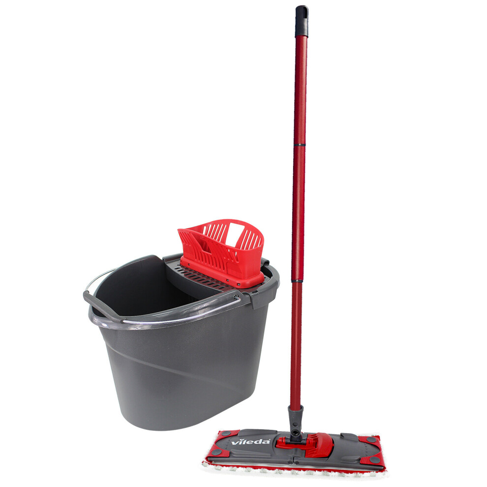 Vileda Ultramax Microfibre 2-In-1 Floor Mop Bucket Wringer Kitchen Tile Hardwood