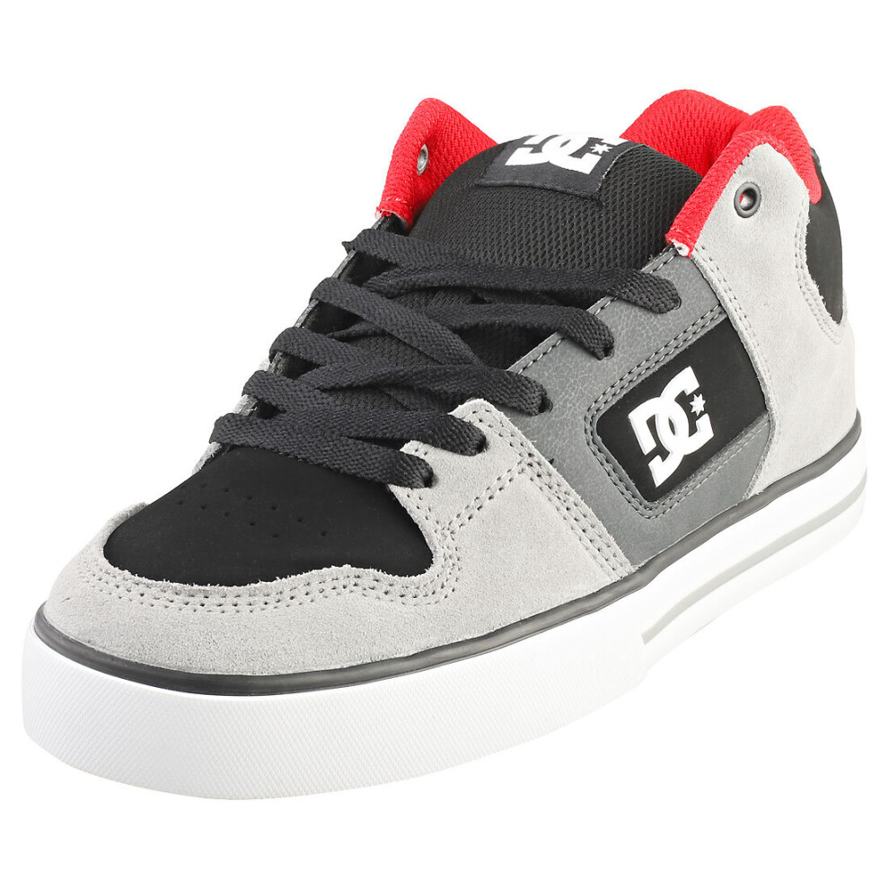 DC Shoes Pure Mid Mens Skate Trainers in Black Grey - Size 8.5 UK