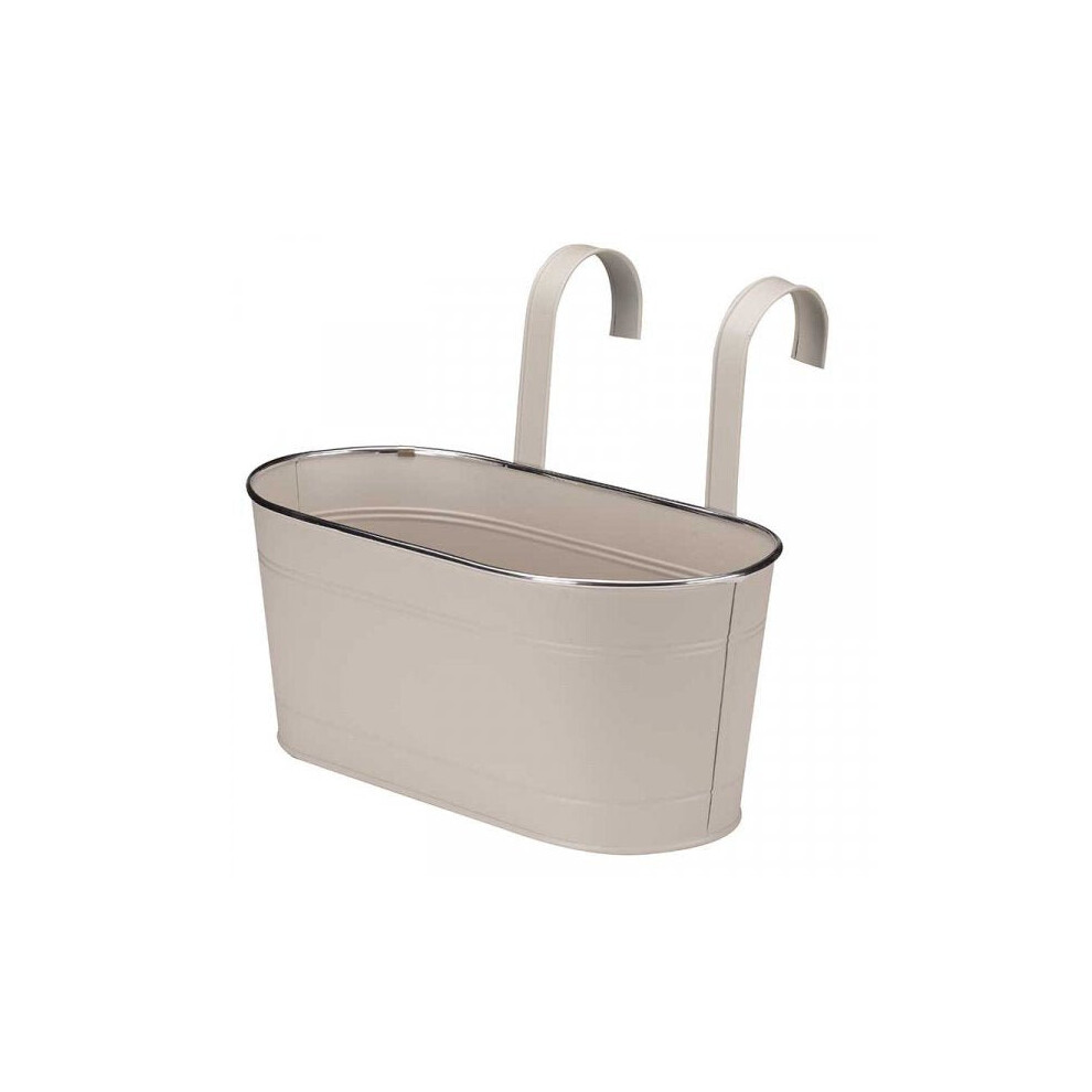 Smart Garden (Ivory) 12 Inch Fence & Balcony Hanging Pot - Slate
