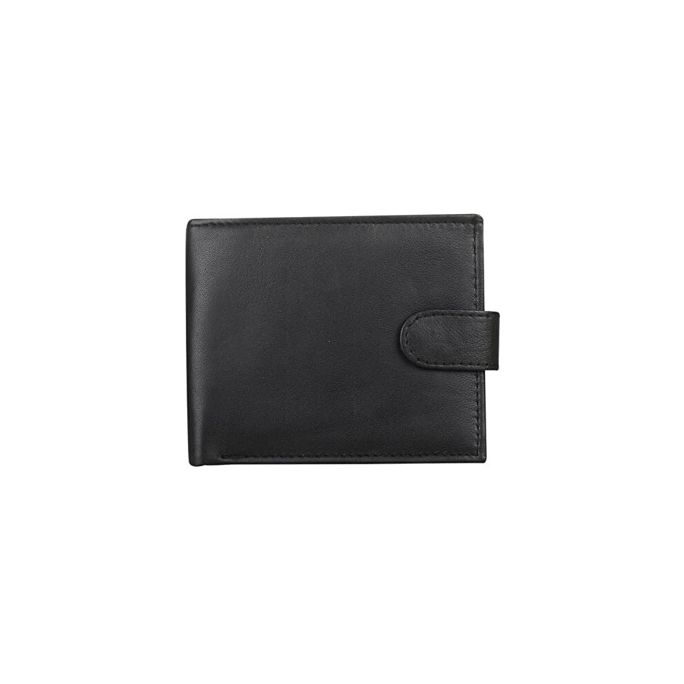 Mens RFID Blocking Leather Wallet with Multiple Credit Card Slots and Id Window 64