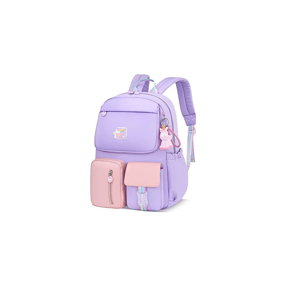 Unicorn School Backpack for Girls, Big Capacity Primary School Rucksack Bag, Children Casual Daypack for Teen Girl