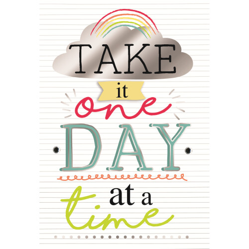 Take It One Day At A Time Greeting Card Hello You Range Blank Inside