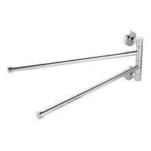 bowarepro 2-arm Swivel Towel Rails Fold Out Hardware Stainless Steel for Bathroom/Kitchen, Towel Hanger Wall Mounted Narrow Holder Rotatable