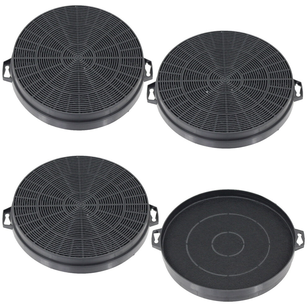 Spares2go Carbon Charcoal Vent Filter For Hygena Cooker Extractor Hood (Pack Of 4)