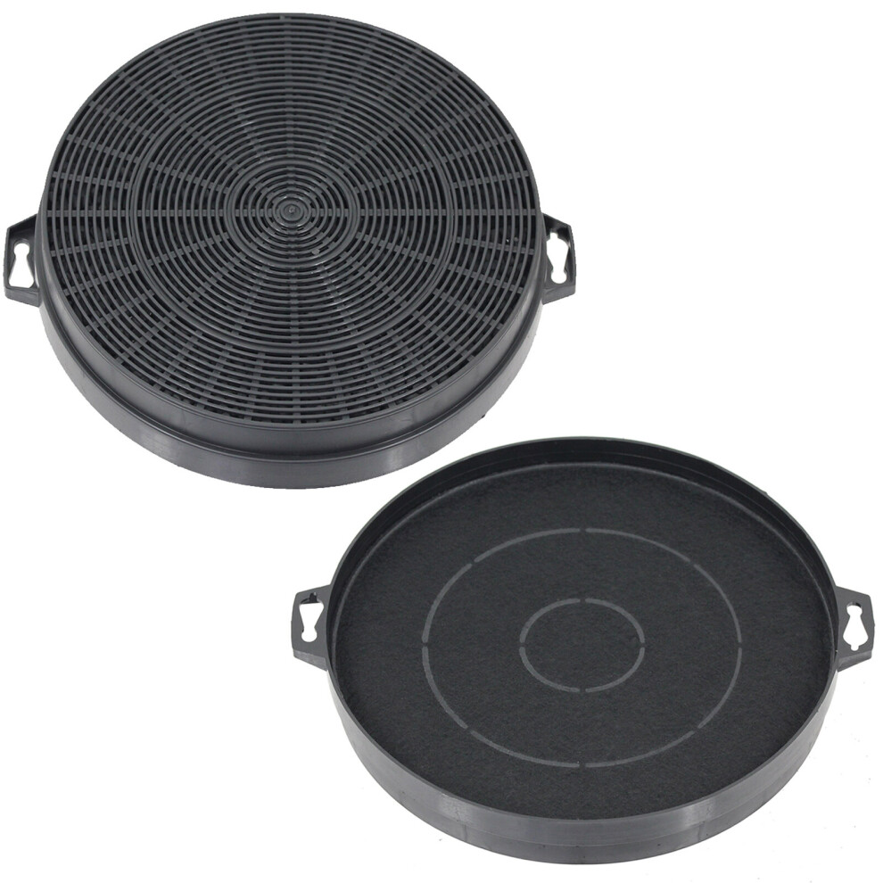 SPARES2GO S1 Type Carbon Charcoal Vent Filters for Baumatic Cooker Hood (Pack of 2, 210 x 32mm)