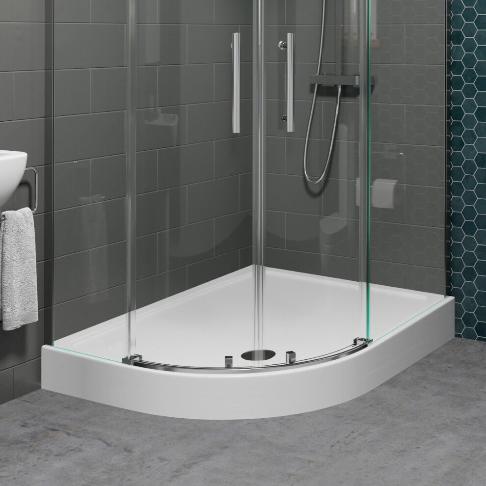 Hydrolux Lh Easy Plumb Offset Quadrant Shower Tray 1200 X 800Mm With Waste 5056467277221