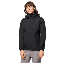 (S, Black) Jack Wolfskin Womens 2022 Stormy Point 2L Waterproof Breathable Jacket