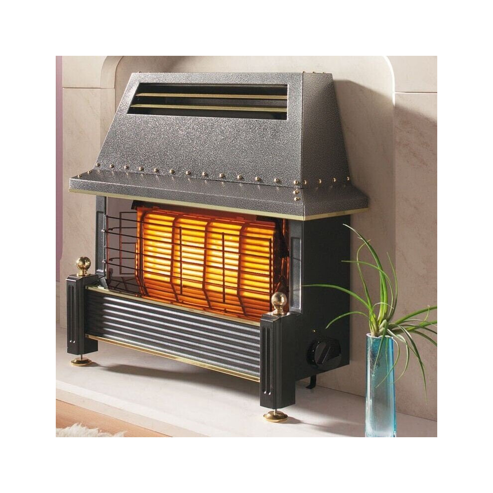 Flavel Regent Gas Fire Black Outset FRGCN0EN Electronic Ignition 4.5kW Heating