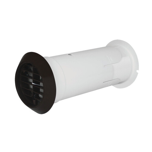 Manrose Manrose Extractor Fan Ducting Ventilation Internal Fit Wall Kit 100mm Brown