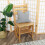 Bamboo Folding Fold Up Library Step Ladder Chair Home Kitchen Office 6