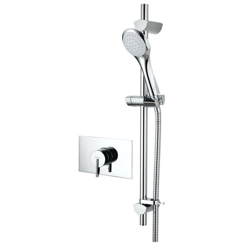 Bristan Sonique2 Recessed Shower Valve With Chrome Head & Adjustable Riser Rail