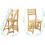 Bamboo Folding Fold Up Library Step Ladder Chair Home Kitchen Office 8