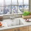 Reginox New York Kitchen Sink Rectangular 1 Bowl Stainless Steel Basket Waste 2