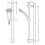 Bristan Bristan Sonique2 Recessed Shower Valve With Chrome Head & Adjustable Riser Rail 2