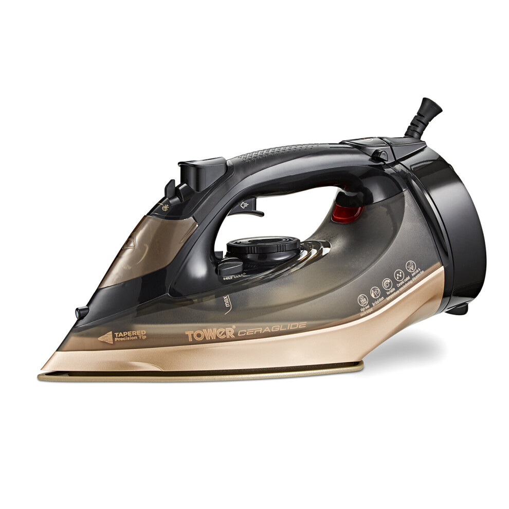 New Tower Ceraglide 2800W 360 Cordless Steam Iron And Black/Gold T22022gld
