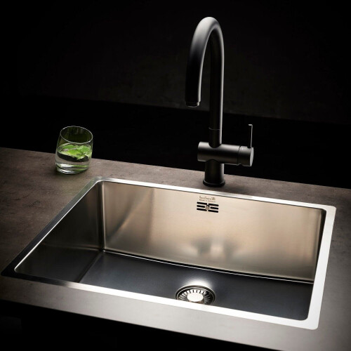 Reginox New York Kitchen Sink Rectangular 1 Bowl Stainless Steel Basket Waste 2
