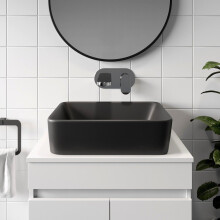 Ceramic Bathroom Vanity Wash Basin Sink Countertop Rectangle Modern 480 x 370mm
