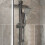 Chrome Square Shower Kit Head Single Spray Adjustable Riser Rail Bathroom Luxury 2