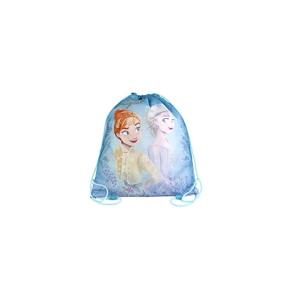 Disney Frozen 2 Anna & Elsa""Nature Is Magical"" Drawstring Girl's Bag