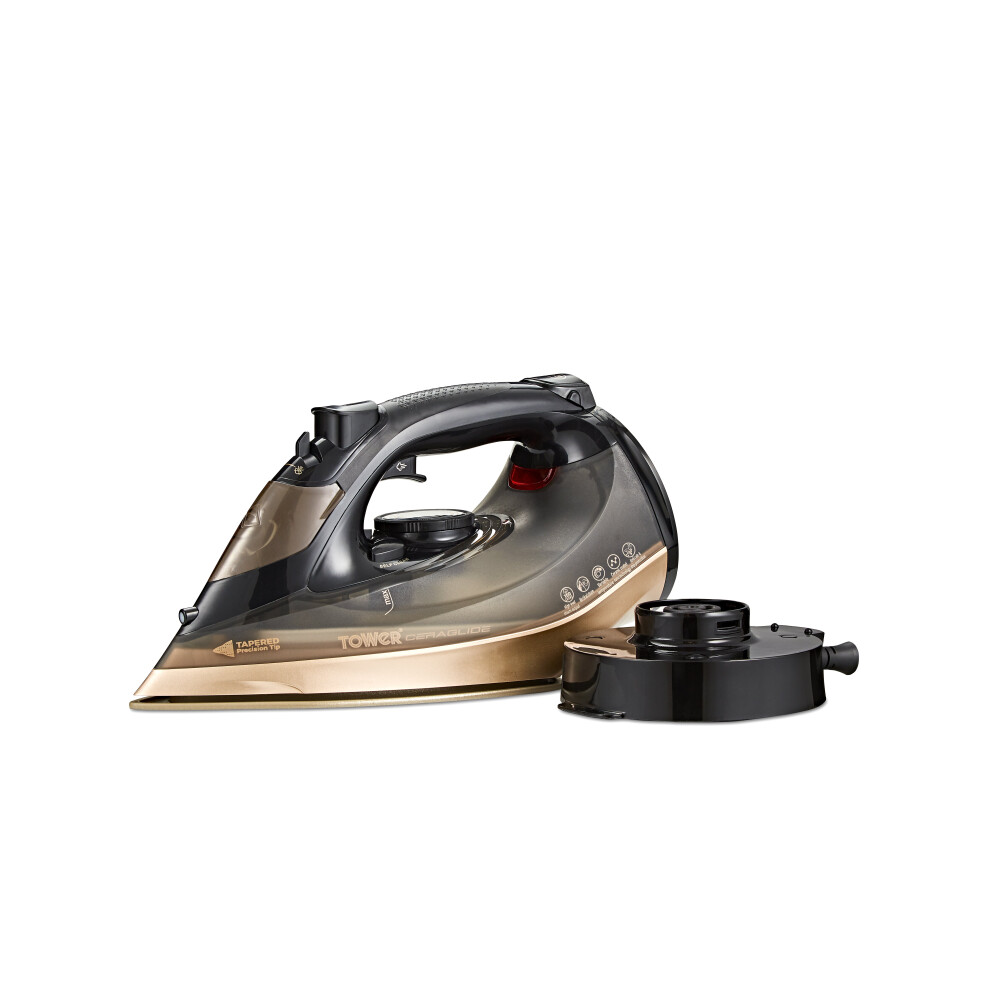 tower-t22022gld-ceraglide-2800w-360-cordless-steam-iron-black-and-gold