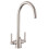 Rangemaster Modern Parma Kitchen Sink Dual Lever Mono Modern Mixer Tap Swivel Spout Brushed 1