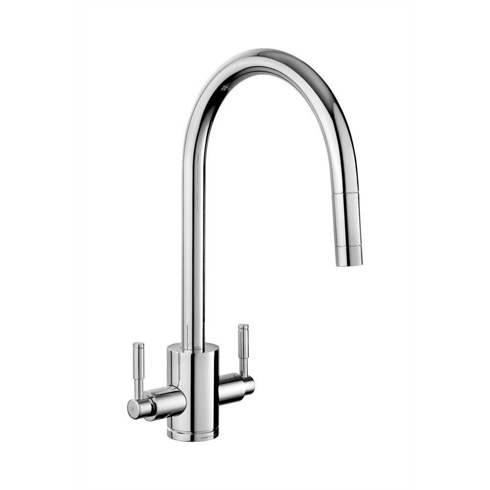 Rangemaster Aquatrend Kitchen Sink Tap Chrome Swivel Spout Mixer Hot Pull Out