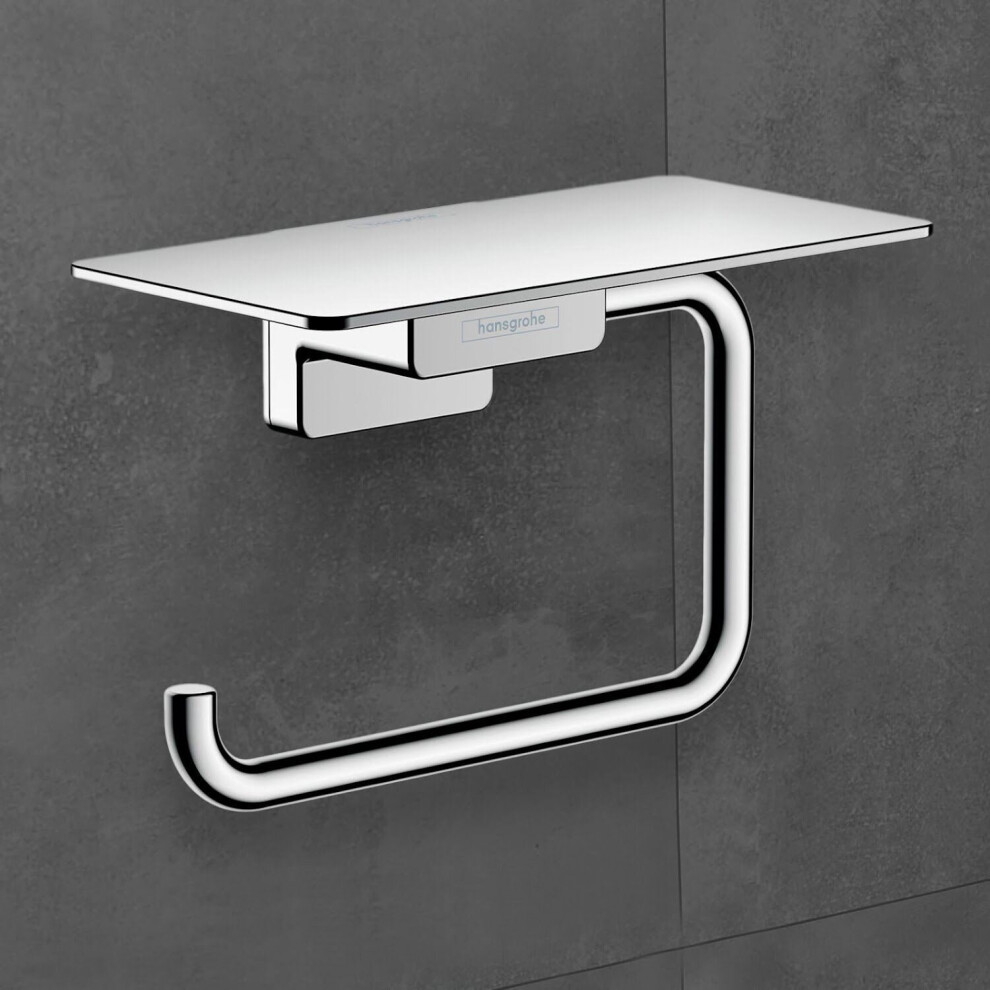 hansgrohe AddStoris Toilet Roll Holder with Shelf Chrome - 41772000