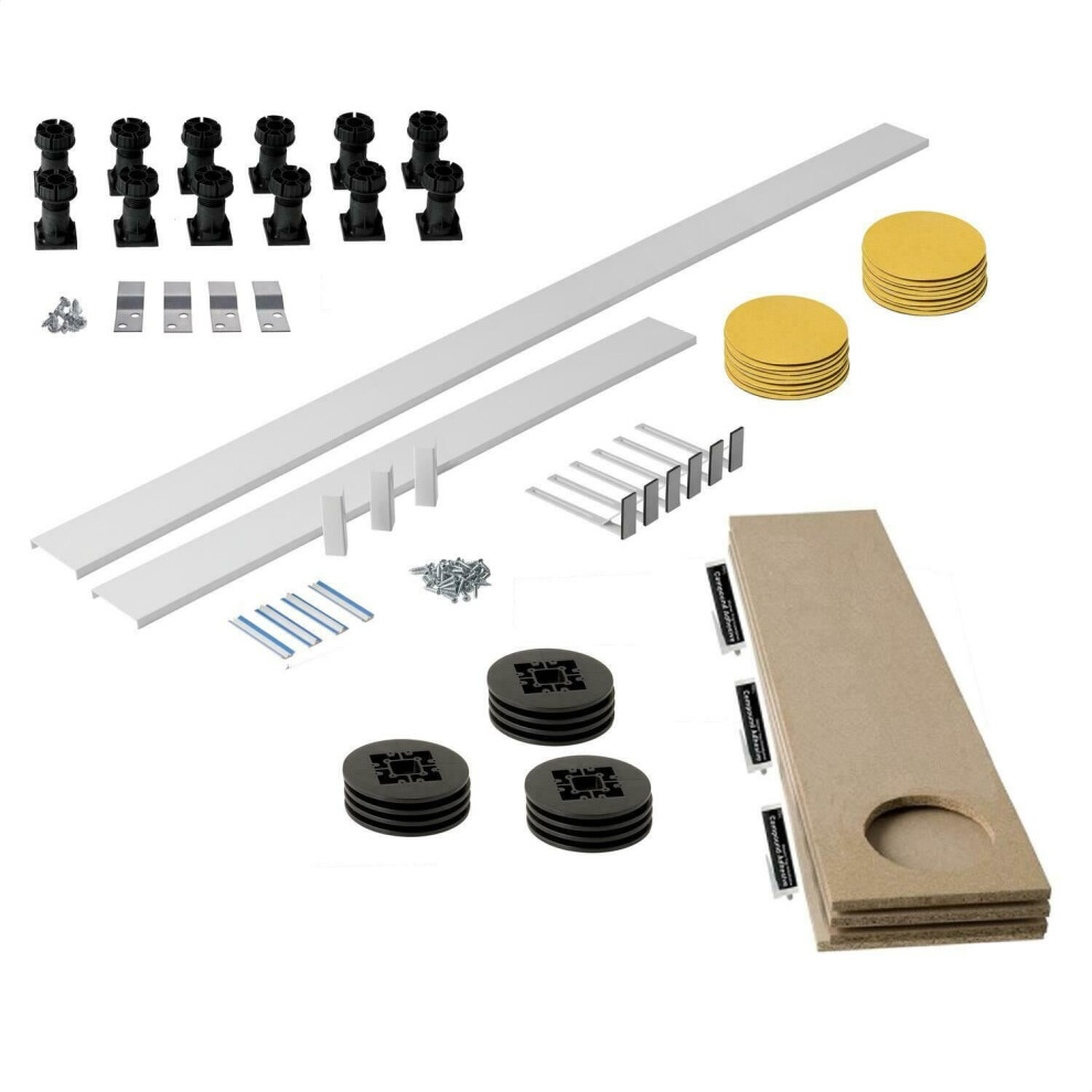 Shower Tray Panel Riser Kit Square/Rectangle Trays 2000Mm Board Plinth Feet 5056093647283