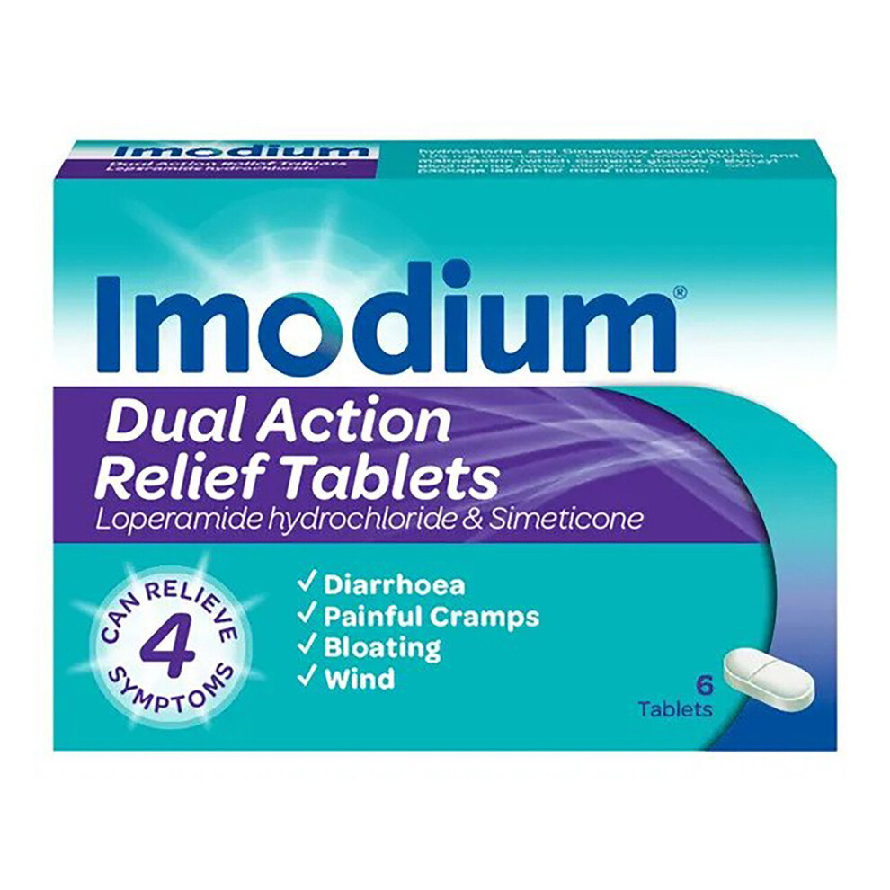 Imodium Dual Action Relief - 6 Tablets