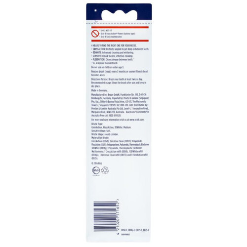 Oral-B Oral B - Variety Replacement Electric Toothbrush Heads, 4 Pack 1