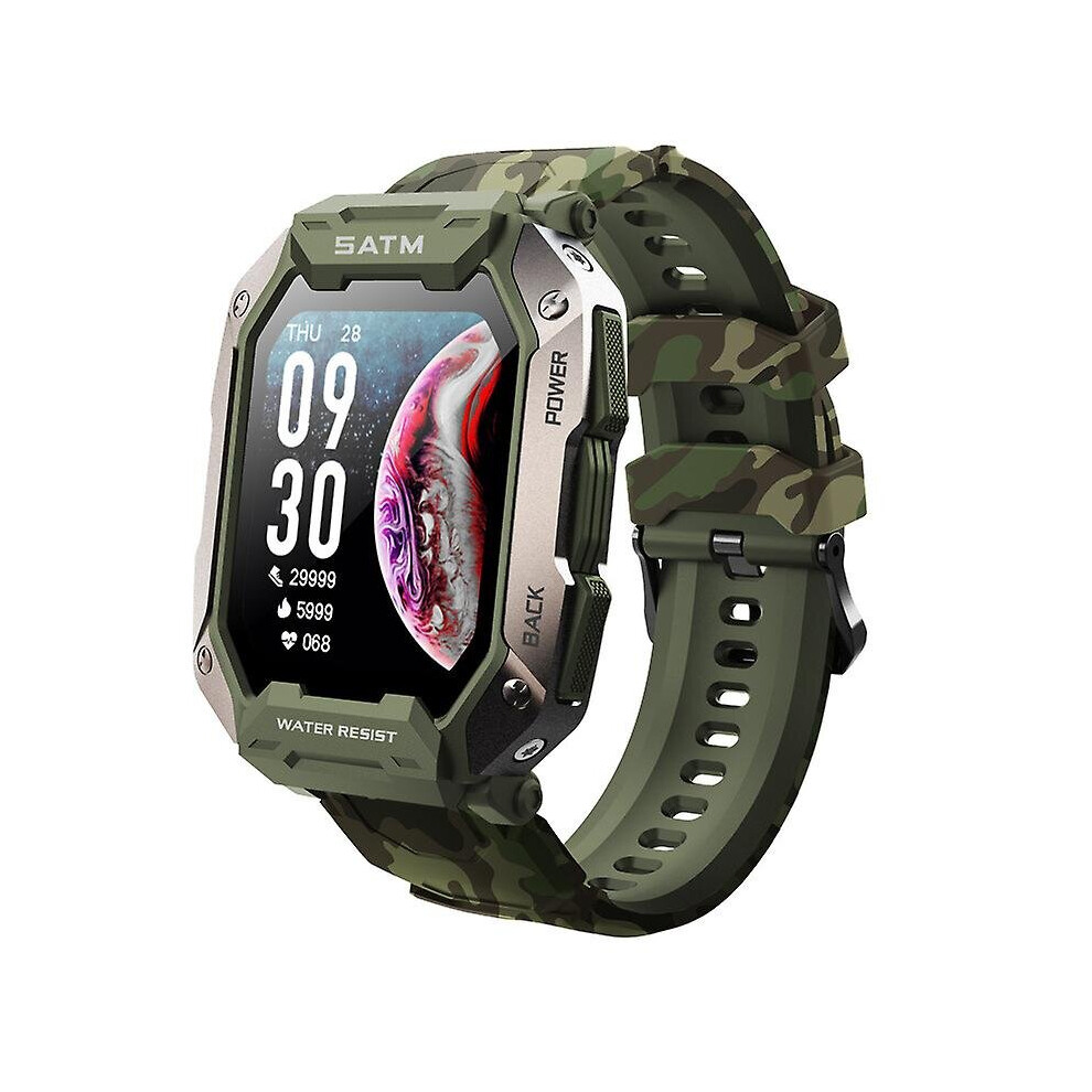 (Green Camouflage) Military Smart Watch Outdoor 5Atm Waterproof Tactical Smartwatch For Men Green,Not,Specified 768655137211