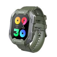 (Army green) Military Smart Watch Outdoor 5atm Waterproof Tactical Smartwatch For Men