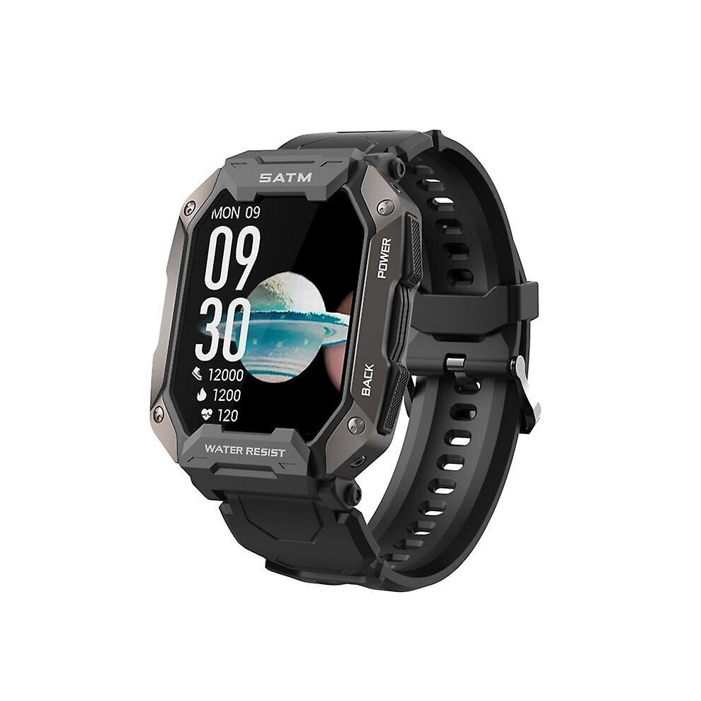(Black) Military Smart Watch Outdoor 5Atm Waterproof Tactical Smartwatch For Men Black,Not,Specified 768655137150