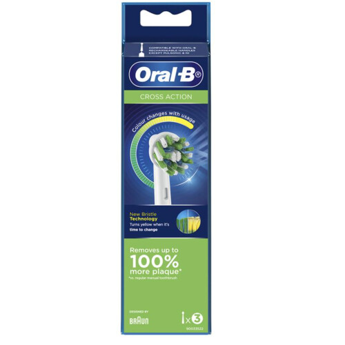 Oral-B Oral B - CrossAction Replacement Head Electric Toothbrush x3