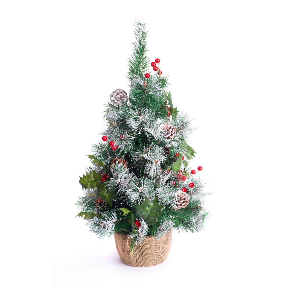 Best Artificial 2ft - 60cm Frosted Red Christmas Trees