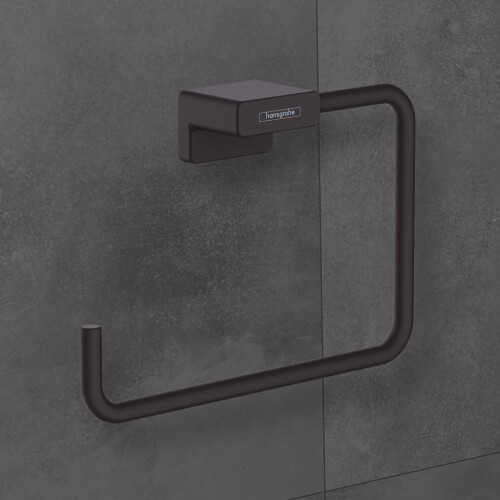 Hansgrohe hansgrohe AddStoris Towel Ring Matt Black - 41754670 1