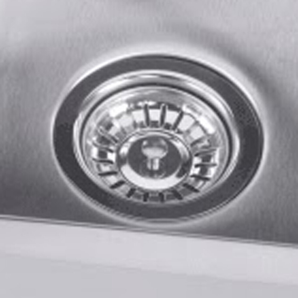Sauber Kitchen Sink Round Stainless Steel Basket Strainer Waste Overflow Only 5060184436434