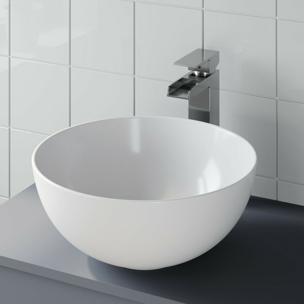 Bathroom Vanity Wash Basin Sink Countertop Circular Curved Modern 360 X 360Mm 5056093637178