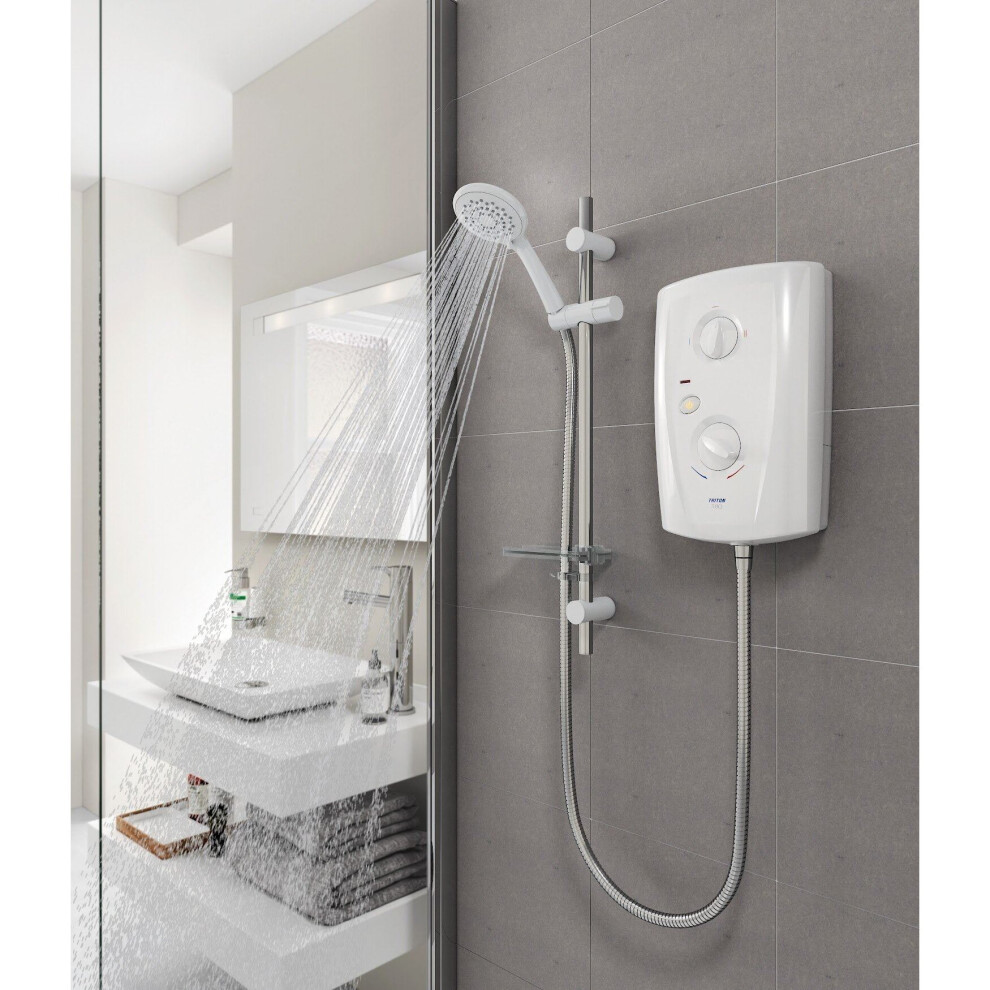 Triton T80 Pro Fit Electric Shower 8.5kW White & Chrome Modern 5 Spray SP8008PF-image-OPC-P9SWSF8-NEW