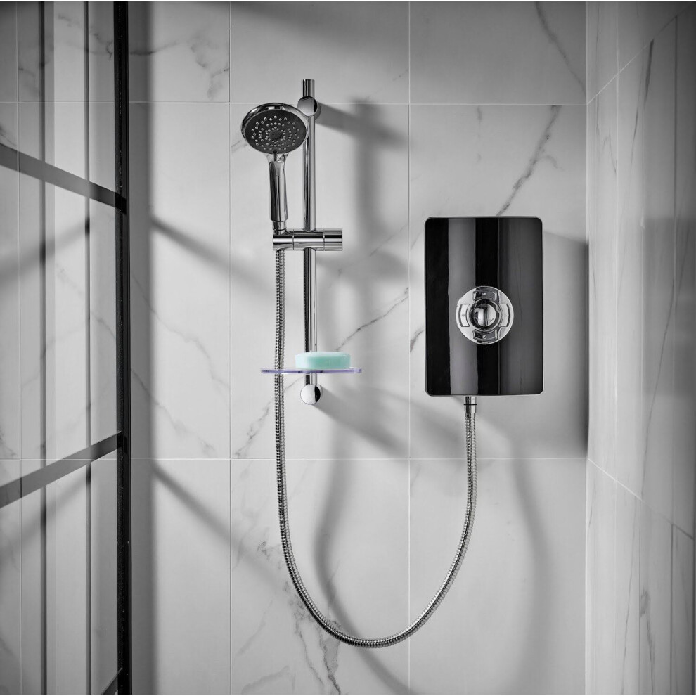 Triton Aspirante 9.5Kw Electric Shower Gloss 5 Spray Pattern Asp09gsblk Black