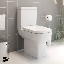 Space Saving Close Coupled Rimless Toilet Cistern Pan Soft Close Seat White