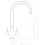Rangemaster Kitchen Monorise Mono Mixer Tap Lever Swivel Spout Swan Neck Brushed Twin Handle 2