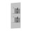 Modern Concealed Shower Valve Thermostatic Square Controls Chrome Twin Outlet 2
