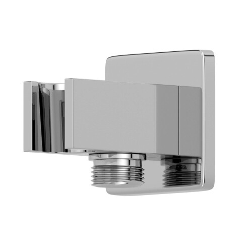 Bathroom Square Water Outlet Handset Holder Shower Chrome
