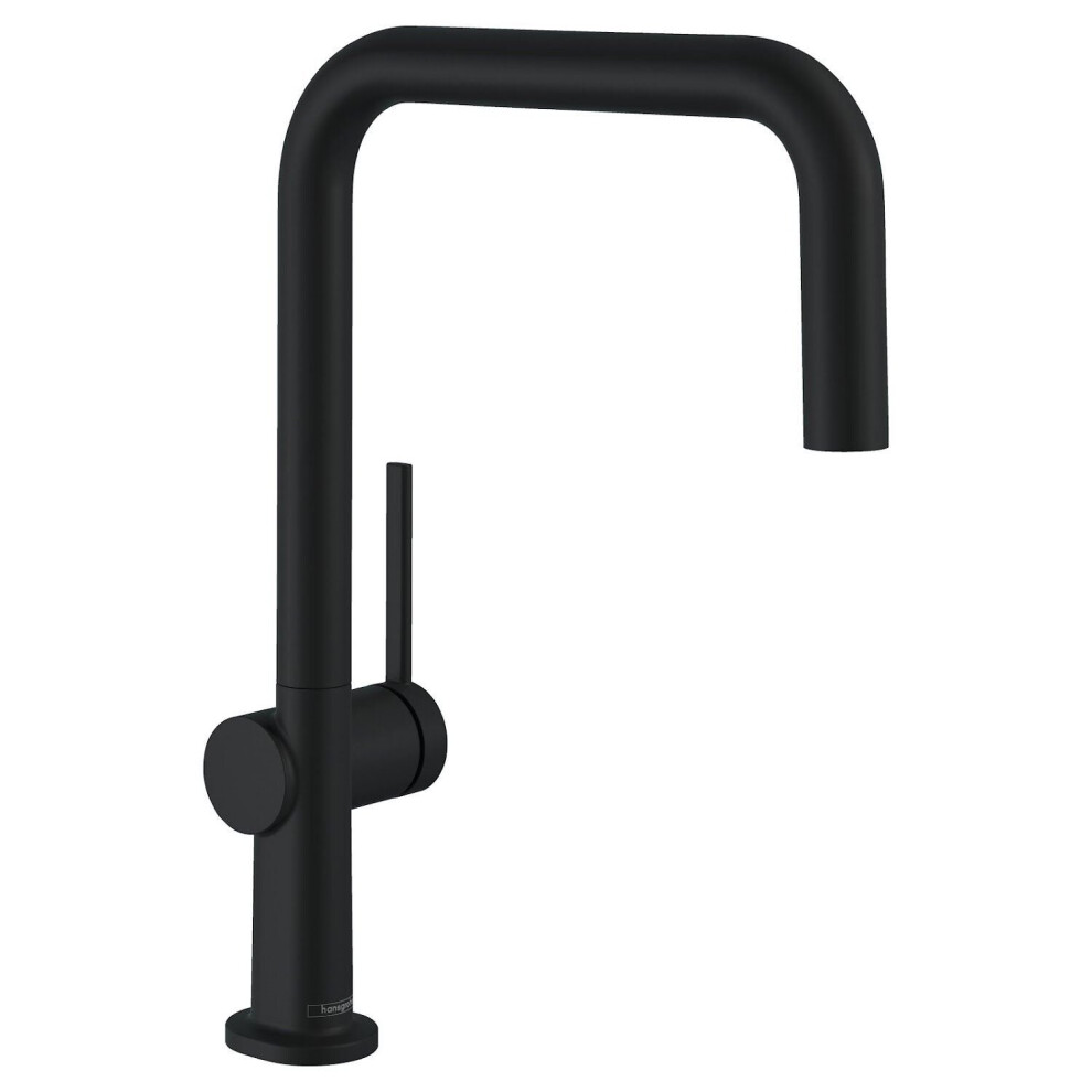 Hansgrohe Talis Kitchen Mixer Tap Single Lever Modern Round Black Swivel Spout