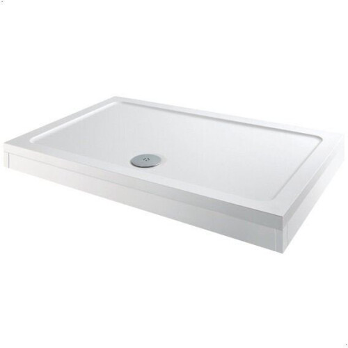 Modern Rectangle Shower Tray 800 x 700mm Easy Plumb Slimline Lightweight White
