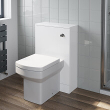 500mm Bathroom Toilet Back To Wall Furniture Unit Square Pan S/Close Seat White