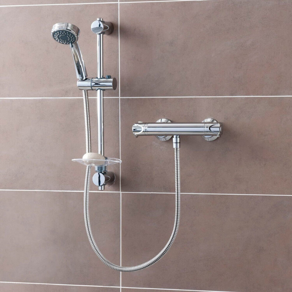 Triton Dene Cool Touch Thermostatic Bar Mixer Shower Chrome 3 Spray UNDETHBMCT